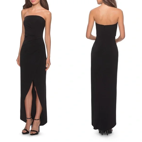 La Femme | Dresses | New La Femme Black Strapless Ruched Soft Jersey Evening Dress Gown 2 Fit 1 | Poshmark La Femme | Dresses | New La Femme Black Strapless Ruched Soft Jersey Evening Dress Gown 2 Fit 1 | Poshmark